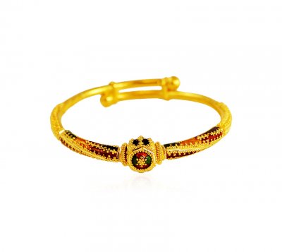 22kt Gold Meenakari Kids Bangle ( Baby Bangles )