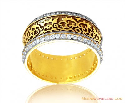 18k Antique Finish Band ( Wedding Bands )