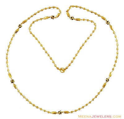 Ladies Fancy Long Ball Chain 22k  ( 22Kt Long Chains (Ladies) )