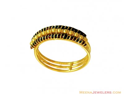Traditional Meenakari Indian Band  ( Ladies Gold Ring )