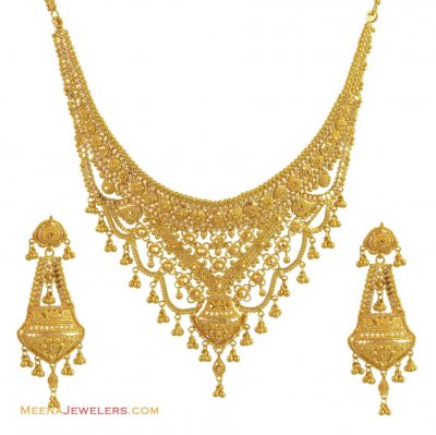 22K Gold Necklace Set ( 22 Kt Gold Sets )