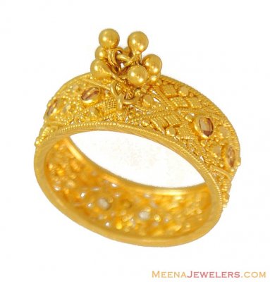 Indian Filigree Band (22 Karat) ( Ladies Gold Ring )