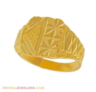 22kt Fancy Mens Ring  ( Mens Gold Ring )