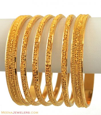 Filigree Bangle Set (6 Pcs) 22K ( Set of Bangles )