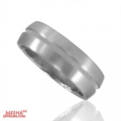 18 Karat White Gold Band ( Wedding Bands )