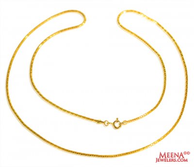 22Kt Yellow Gold Chain  ( Plain Gold Chains )