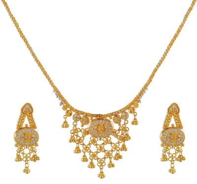 Gold TwoTone Necklace Set ( Light Sets )