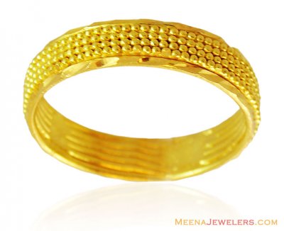 22k Fancy Solid Gold Band ( Wedding Bands )