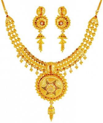 Tricolori 22Kt Gold Bridal Set ( Bridal Necklace Sets )