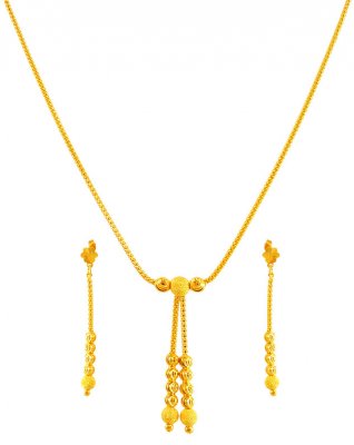 Beautiful 22K Gold Necklace Set ( Light Sets )