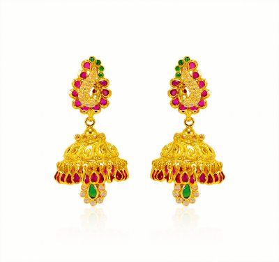 22karat Gold Jhumkhi Earring ( Long Earrings )