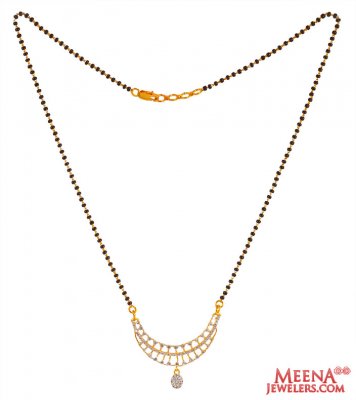 22K Mangalstura with CZ (16 Inch) ( MangalSutras )