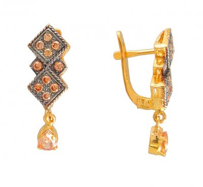 22K Earrings with CZ ( Clip On Earrings )