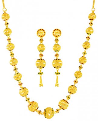 22K Gold Necklace Set ( 22 Kt Gold Sets )