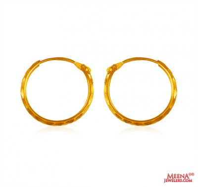 22k Gold Hoop Earrings ( Hoop Earrings )