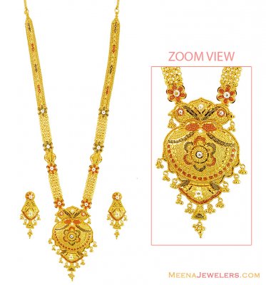 22K Designer Bridal Necklace Set ( Bridal Necklace Sets )