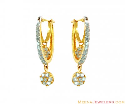 Designer Double Layered Hoops 22k ( Clip On Earrings )