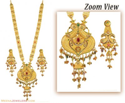 22K Gold Indian Patta Set ( Bridal Necklace Sets )