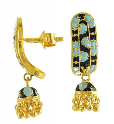 22Kt Gold Designer Earrings ( 22Kt Gold Fancy Earrings )