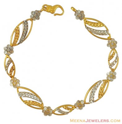 22Kt Two Tone Bracelet ( Ladies Bracelets )