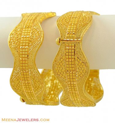 22K Gold Designer Kadas (2 pcs) ( Kadas )