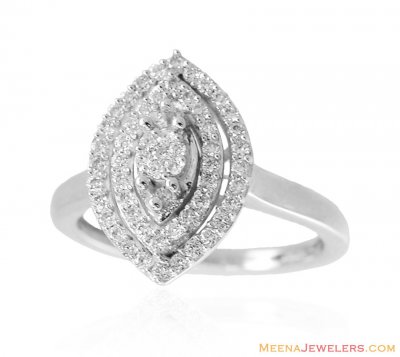 18 K White Gold Ring ( Diamond Rings )