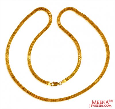 22kt Gold Flat Chain  ( Plain Gold Chains )