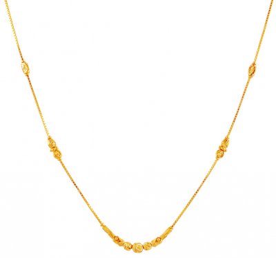 Fancy 22k Gold Chain 17 Inches ( 22Kt Gold Fancy Chains )