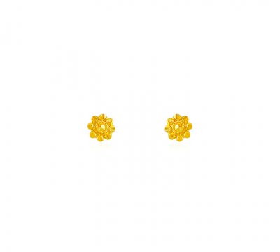 Baby 22K Gold Earrings ( 22 Kt Gold Tops )