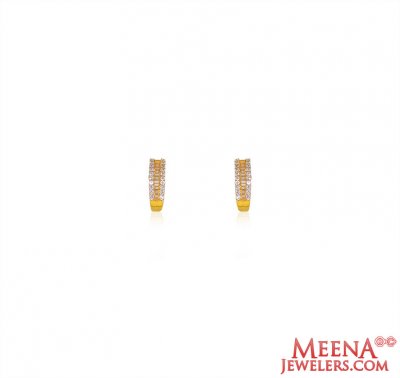 22K Gold Signity stone Earrings ( Signity Earrings )
