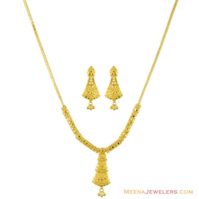 22k Yellow Gold Necklace Set ( Light Sets )