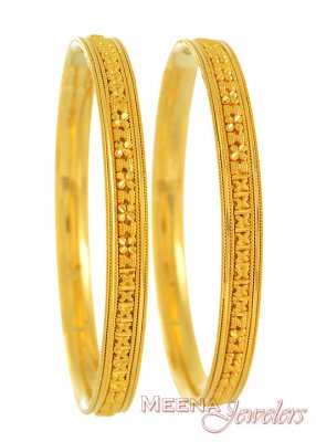 22Kt Filigree Bangles ( Gold Bangles )