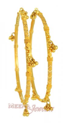 Gold Bangles with Dangling ( Gold Bangles )