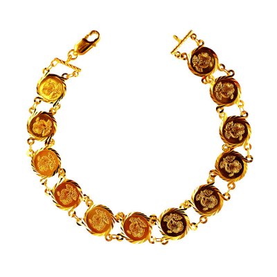 22 Karat Gold Coins Bracelet ( Ladies Bracelets )