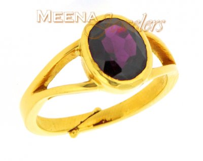 22kt Gold Birthstone Ring with garnet ( Astrological BirthStone Rings )