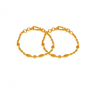 22K Gold Beads Baby Bracelets ( 22Kt Baby Bracelets )
