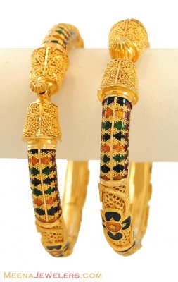 22K Designer Meenakari Kada ( Kadas )