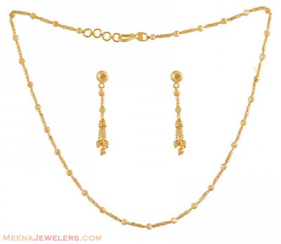 Necklace Set with Gold Balls ( Light Sets )