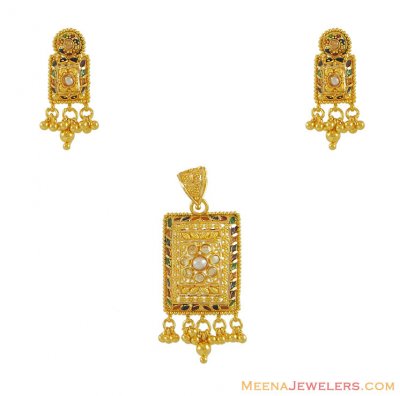 22Kt Gold Pendant Set ( Gold Pendant Sets )