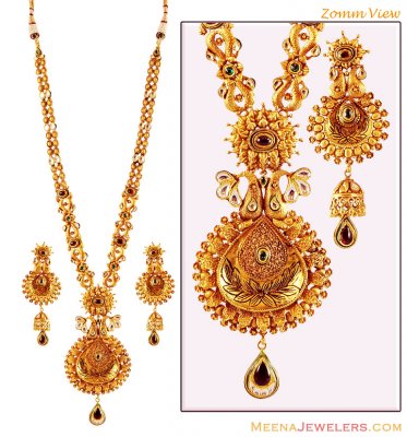 Bridal Antique Necklace Set(22k) ( Bridal Necklace Sets )