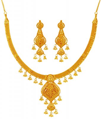 22K Gold Necklace Set ( 22 Kt Gold Sets )