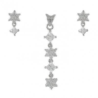 White Gold Pendant Set ( White Gold Pendant Sets )