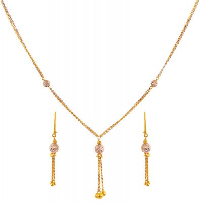 Two Tone 22K Necklace Set ( Light Sets )