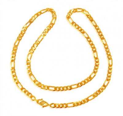 22Kt Gold Figaro Chain ( Men`s Gold Chains )