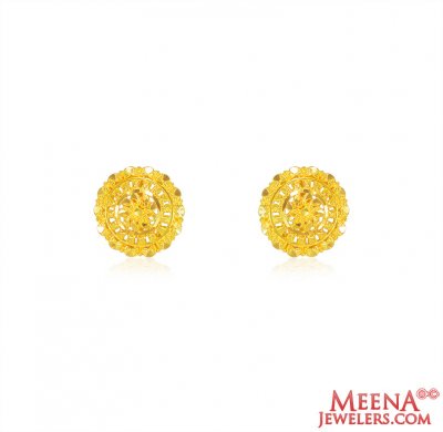 22 KT Gold Tops Earrings ( 22 Kt Gold Tops )