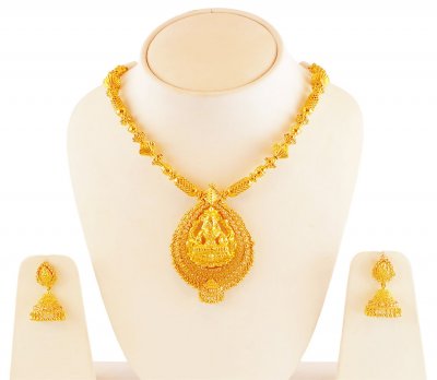 Temple Necklace Set 22K ( Gold Designer Sets )