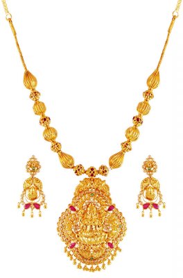 22K Temple Necklace Set ( Gold Designer Sets )