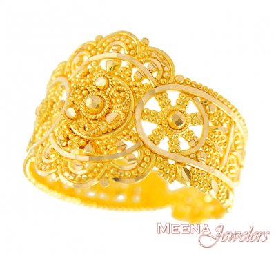 Gold Filigree Ring ( Ladies Gold Ring )