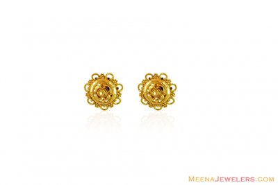 Fancy 22k Gold Flower Tops ( 22 Kt Gold Tops )