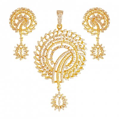 18kt Diamond Pendant Set ( Diamond Pendant Sets )